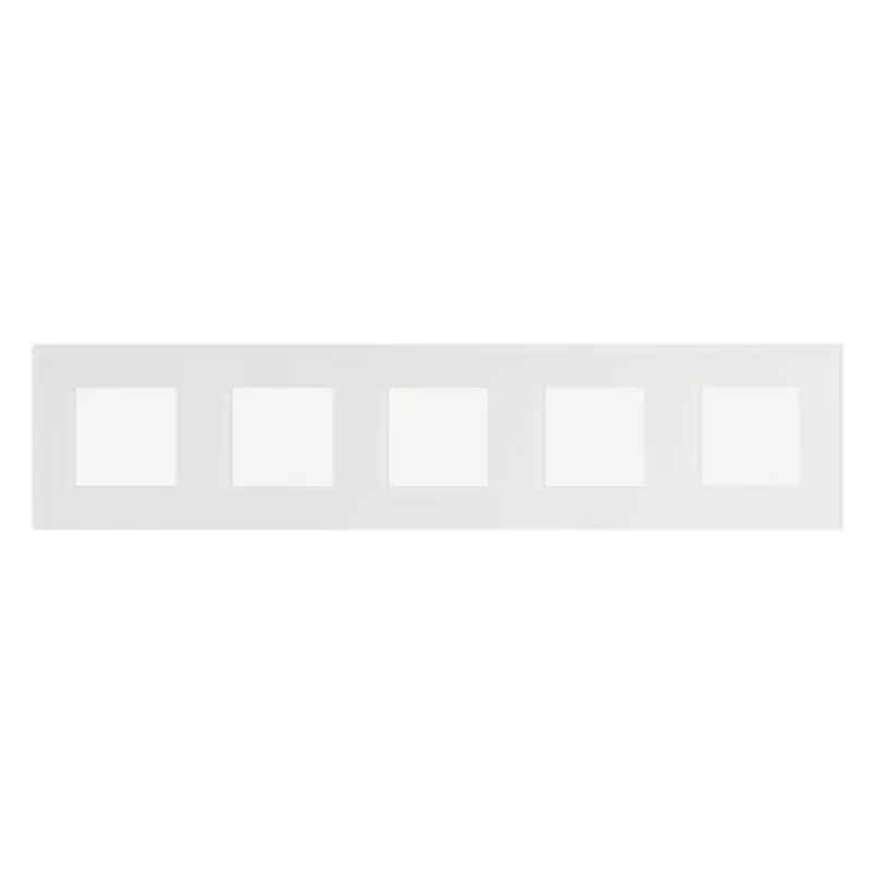 Plaque quintuple - Entraxe 71mm - Pure Liquid snow white - Niko