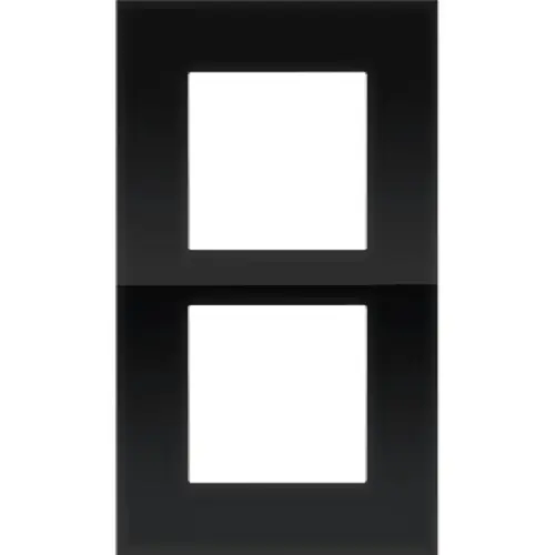 Plaque double verticale - Entraxe 60mm - Pure Liquid black - Niko