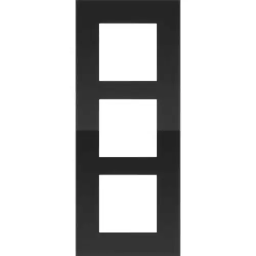 Plaque triple verticale - Entraxe 60mm - Pure Liquid black  - Niko