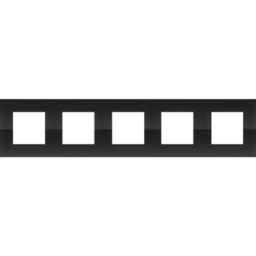 Plaque quintuple - Entraxe 71mm - Pure Liquid black - Niko