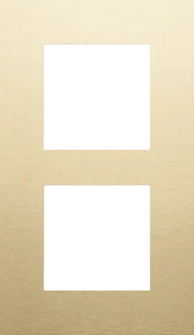 Plaque double verticale - Entraxe 60mm - Pure - Alu gold brushed - Niko