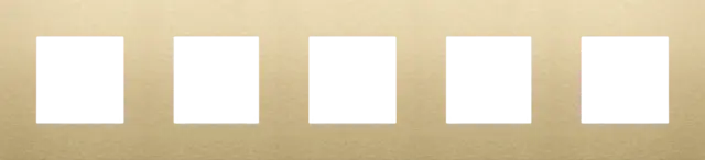 Plaque quintuple - Entraxe 71mm - Pure - Alu gold brushed - Niko