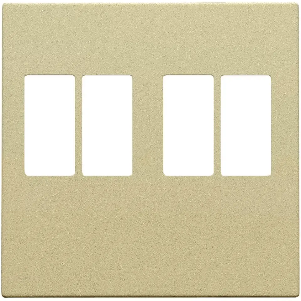 Afwerkingsplaatje voor audioaansluiting - Dubbel - Gold coated - Niko