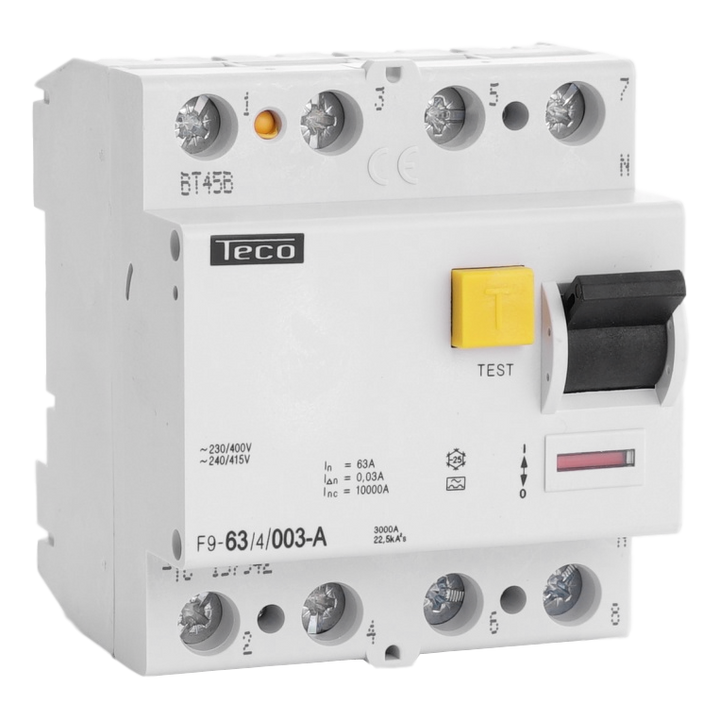 [TECF9634003A] Interrupteur différentiel TC 4P - 63A - 30mA - Type A - Teco