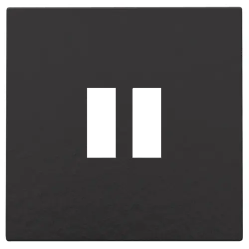 Enjoliveur pour chargeur USB - Double - Piano Black Coated - Niko