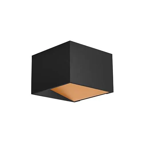 Applique led intérieure Kava - 5W - Dimmable - 3000K° - 250Lm - 230V - IP20 - Noir mat / doré - Indigo