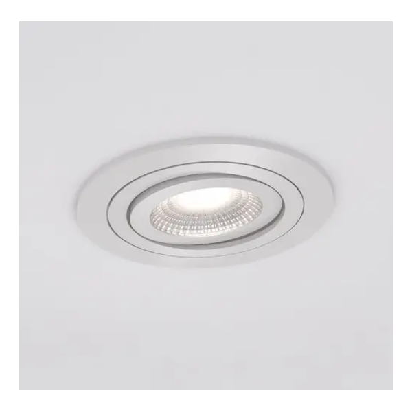 [IDTL413006BEZ] Spot encastré Adélaïde - Rond - Orientable - à ressorts - Blanc structuré - GU10 - ID To Light