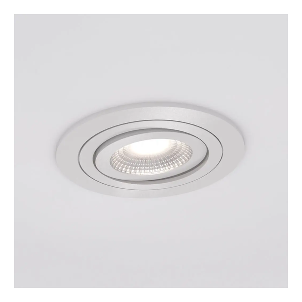 [IDTL413007BEZ] Spot encastré Adélaïde - Rond - Orientable - à lamelles - Blanc structuré - GU10 - ID To Light