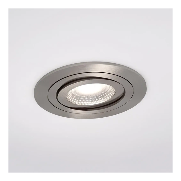 Spot encastré Adélaïde - Rond - Orientable - à ressorts - Alu brossé - GU10 - ID To Light