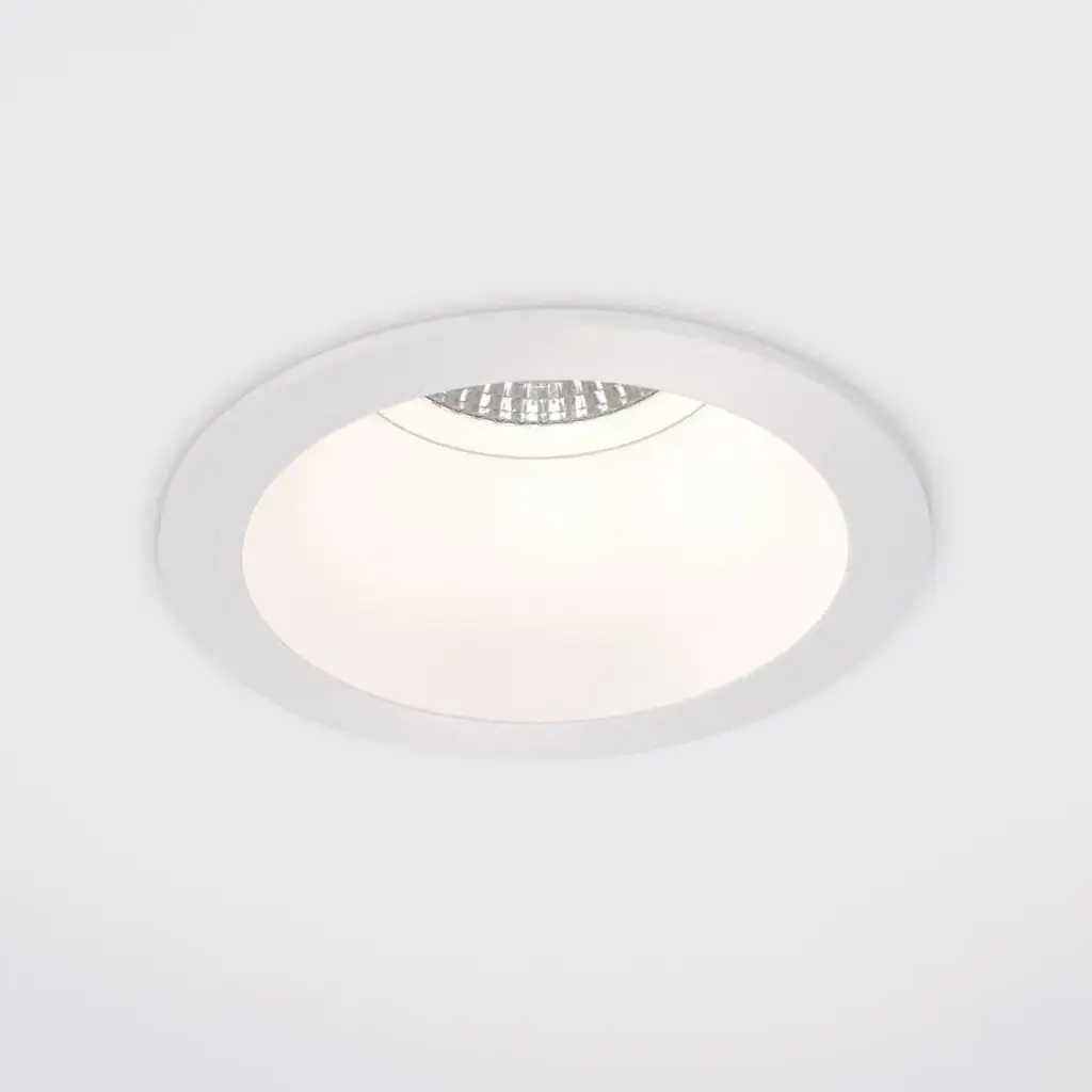 Spot encastré Abou Dhabi - Rond - Fixe - à ressorts - GU10 - Blanc structuré - ID to Light