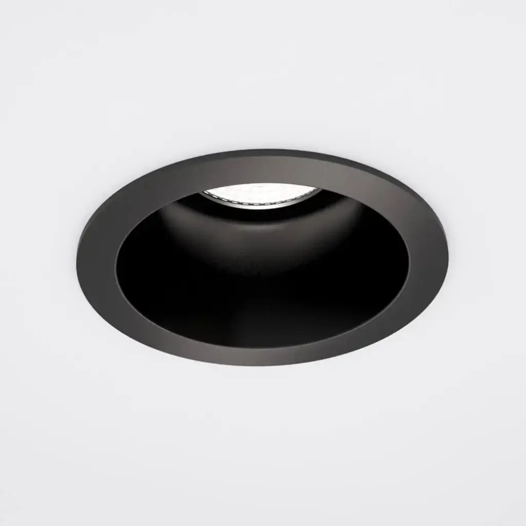 Spot encastré Abou Dhabi - Rond - Fixe - à ressorts - GU10 - Noir structuré - ID to Light