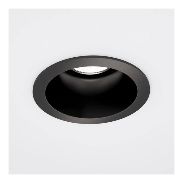 [IDTL413016NSZ] Spot encastré Abou Dhabi - Rond - Fixe - à ressorts - GU10 - Noir structuré - ID to Light