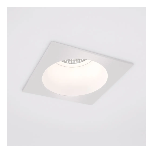 [IDTL413514BBZ] Spot encastré Valence - Carré - Fixe - à ressorts - GU10 - Blanc structuré - ID to Light