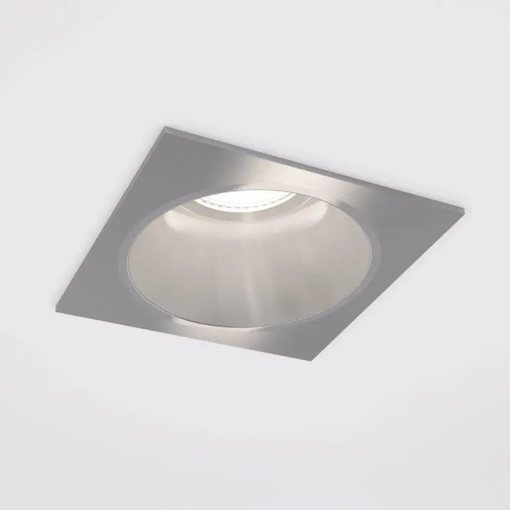 Spot encastré Valence - Carré - Fixe - à ressorts - GU10 - Alu brossé - ID to Light
