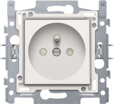 Prise avec terre - Quick connect - White - Niko