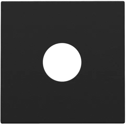 Enjoliveur prise TV simple - Black coated - Niko