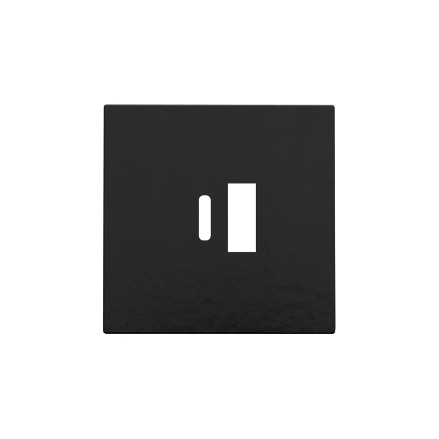 [NIK200-68002] Enjoliveur pour chargeur USB A + USB C - Piano black coated - Niko
