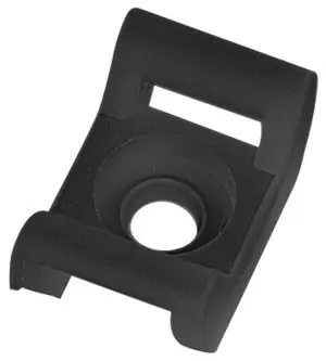 Embase à visser pour collier de serrage - Noir - 100 pièces - Elematic