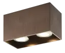 Spot apparent Babar carré - Socket 2xGU10 - Bronze brossé - Fantasia 