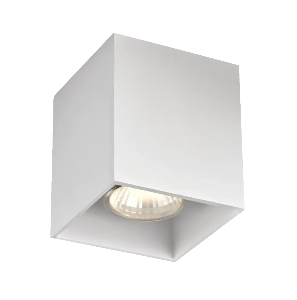 [FAN4014440] Spot apparent Babar carré - Socket 1xGU10 - Blanc - Fantasia