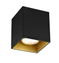 Spot apparent Babar carré - Socket 1xGU10 - Noir/Or - Fantasia