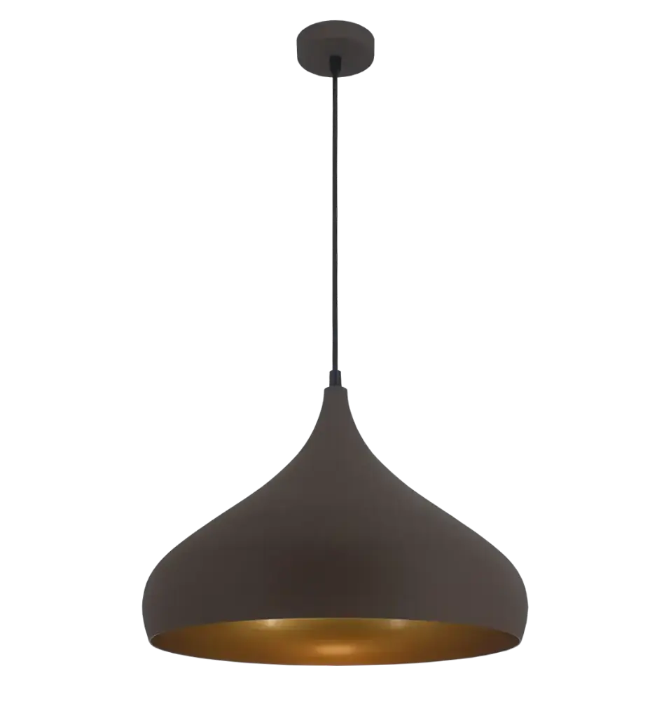 Suspension Ronin Ø42cm - Socket E27 - Brun mat/Doré - Fantasia