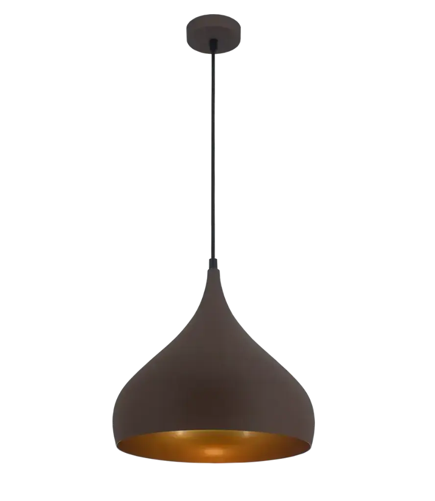 Suspension Ronin Ø32cm - Socket E27 - Brun mat/Doré - Fantasia