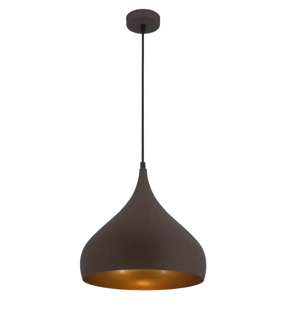 Suspension Ronin Ø25cm - Socket E27 - Brun mat/Doré - Fantasia