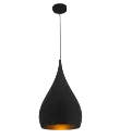 Suspension Ronin Ø25cm - Socket E27 - Noir/Doré - Fantasia