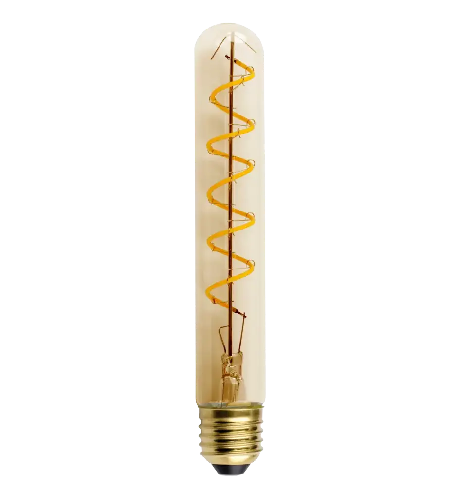 Ampoule LED Tube Spiral Ambre - E27 5W 2200K° 420lm - Dimmable - Fantasia