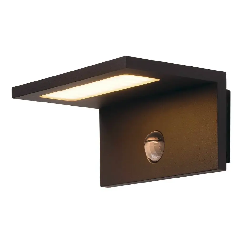 Applique intérieur/extérieur Angolux - LED 7,51W 3000k° 550lm - Avec détecteur - IP44 - Anthracite - SLV 