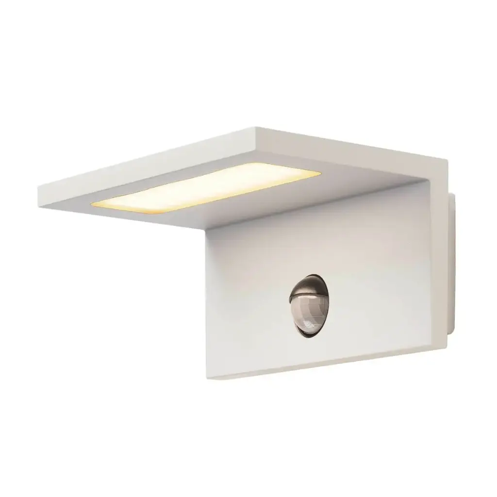 Applique intérieur/extérieur Angolux - LED 7,51W 3000k° 550lm - Avec détecteur - IP44 - Blanc - SLV