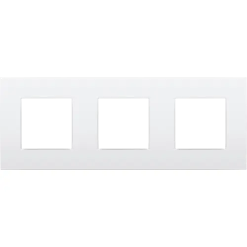 [NIK137-76700] Plaque triple horizontale - Entraxe 71mm - Pure Lunar white coated - Niko 