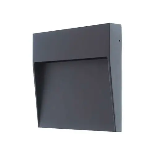 Applique led extérieur Elby S - Pour balisage - Carré - 3W - 3000K° - 390Lm - 230V - IP54 - Anthracite - Indigo 