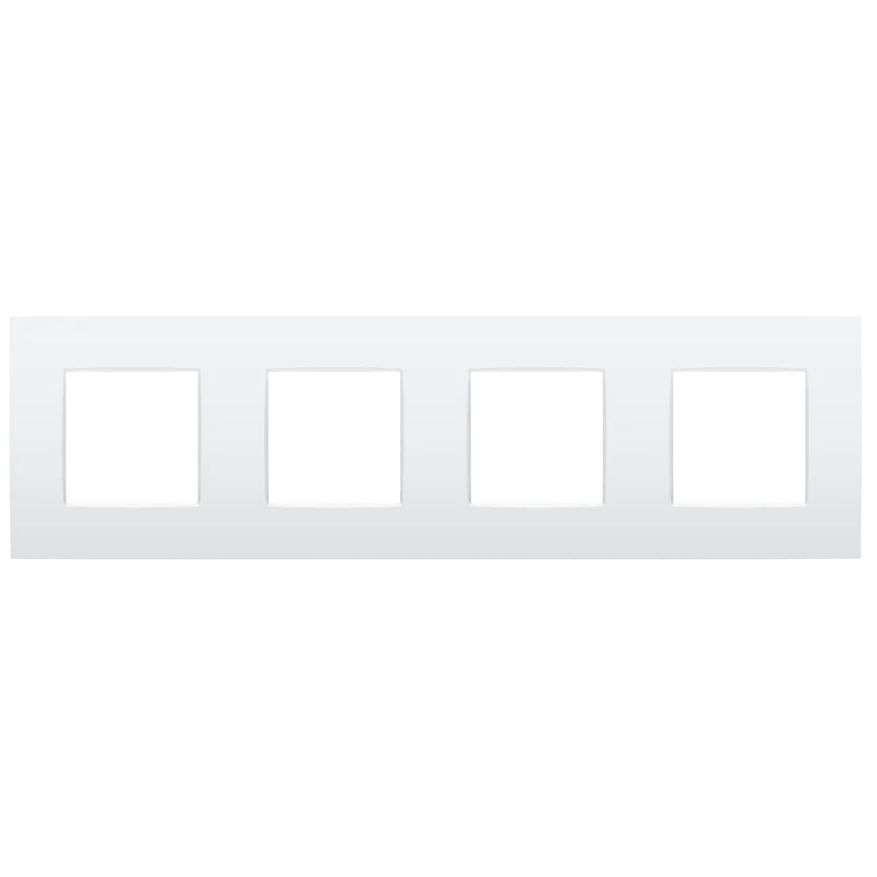 Plaque quadruple - Entraxe 71mm - Pure Lunar white coated - Niko