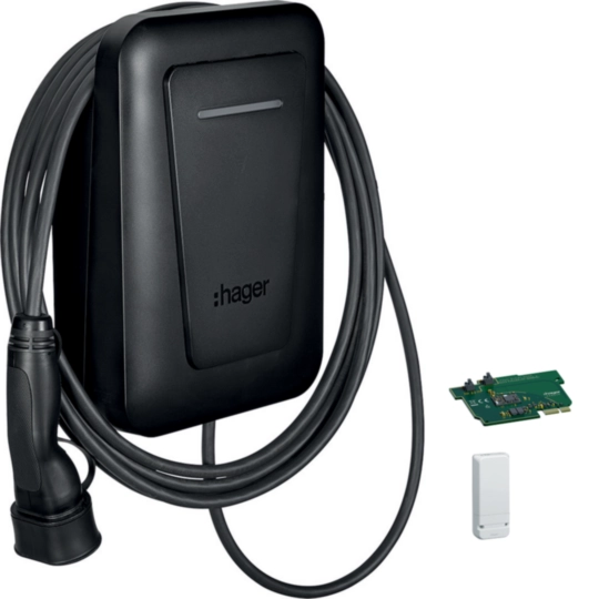 Borne de recharge Witty plus 22kw avec câble - Hager 