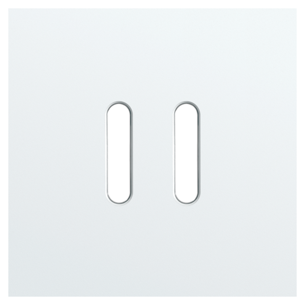 [NIK154-56102] Plaque simple double allumage - Rocker White - Niko