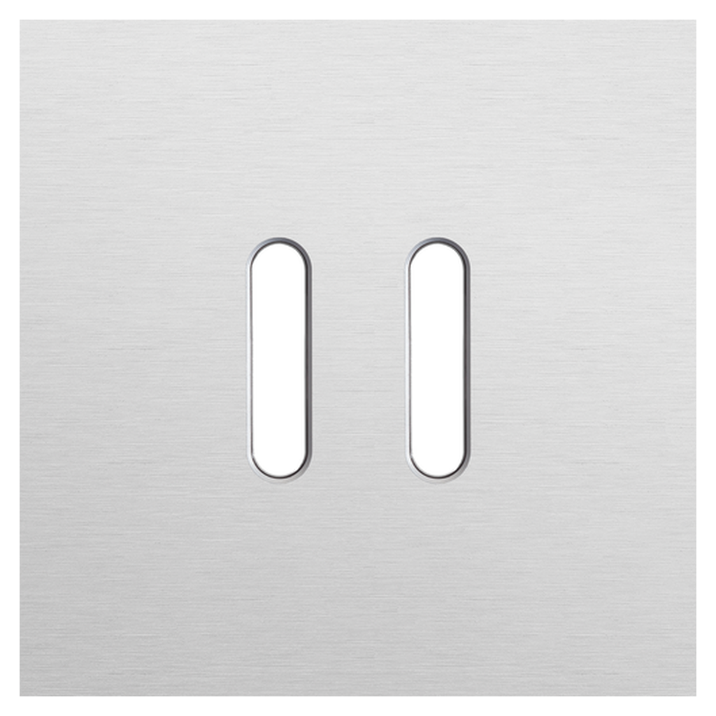 [NIK155-56102] Plaque simple double allumage - Rocker Grey - Niko