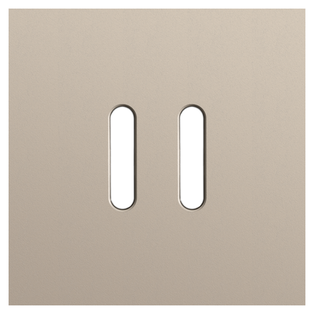 [NIK166-56102] Plaque simple double allumage - Rocker Champagne - Niko