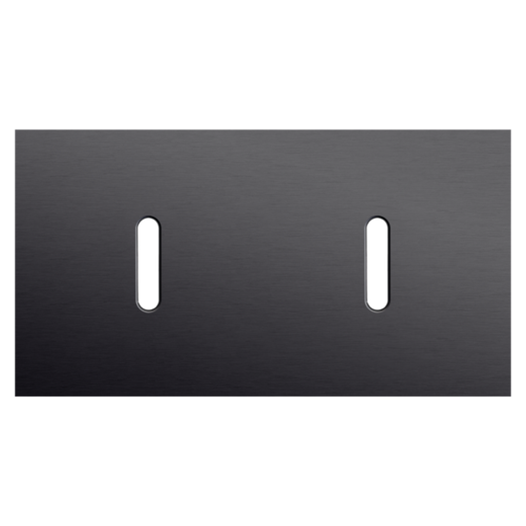 [NIK224-56801] Plaque double 2 interrupteurs - Rocker Black - Niko