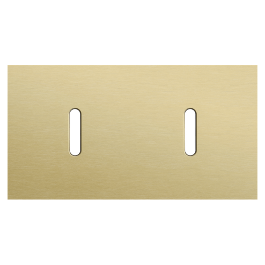 [NIK227-56801] Plaque double 2 interrupteurs - Rocker Gold - Niko