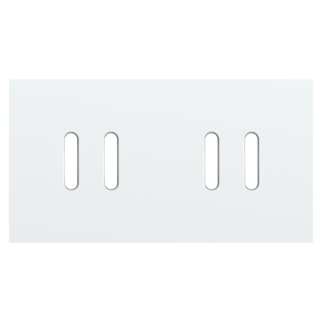[NIK154-56802] Plaque double 2 double allumage - Rocker White - Niko
