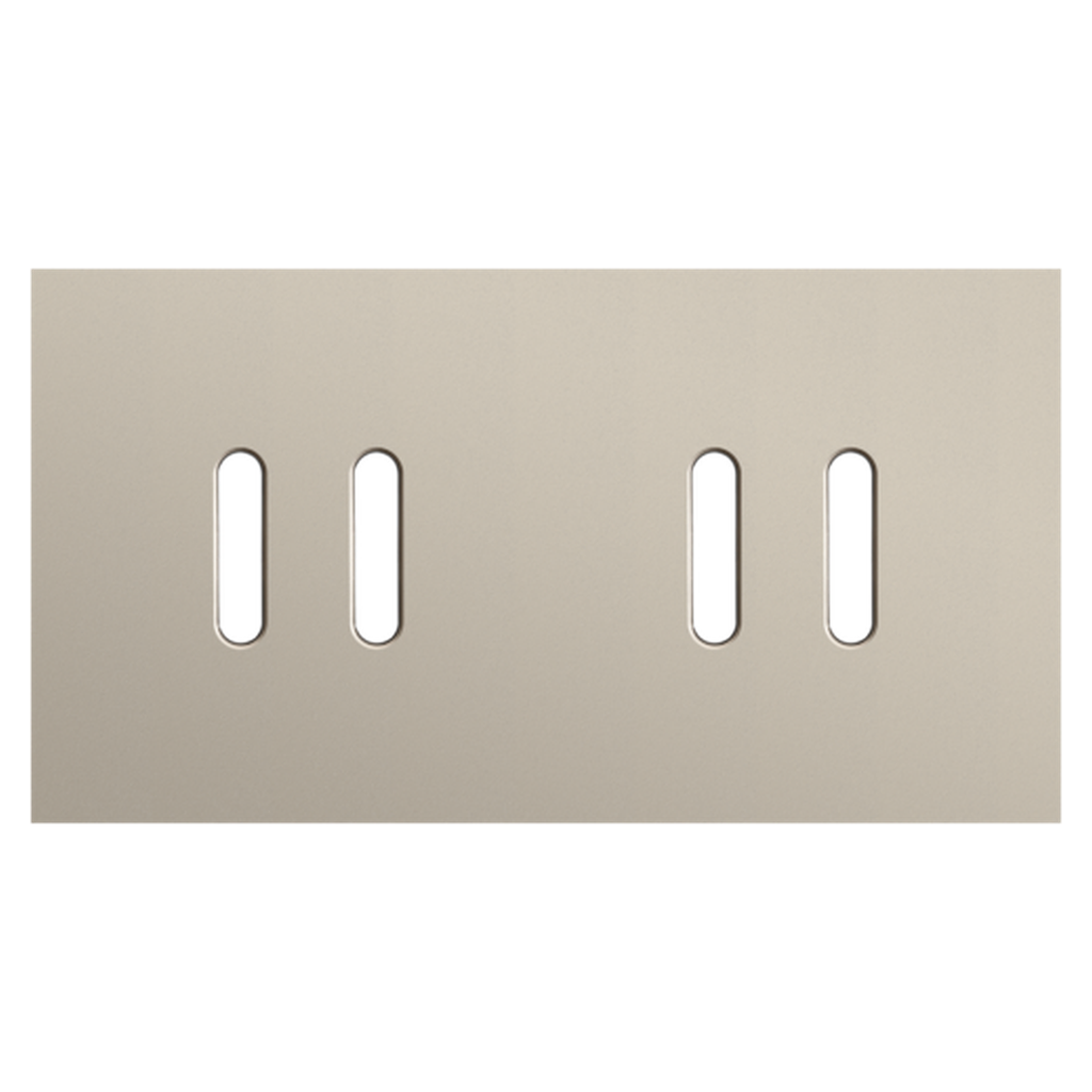 [NIK166-56802] Plaque double 2 double allumage - Rocker Champagne - Niko