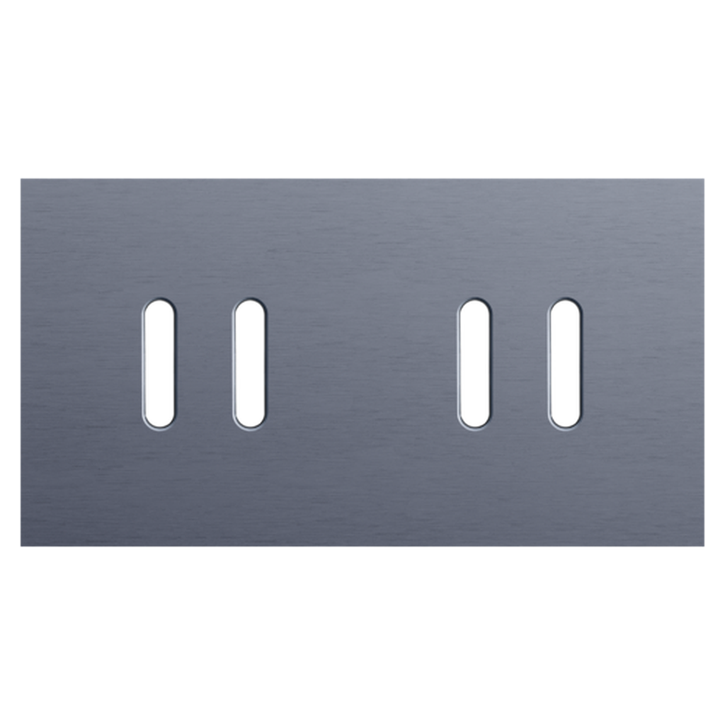 [NIK226-56802] Plaque double 2 double allumage - Rocker Blue Grey - Niko