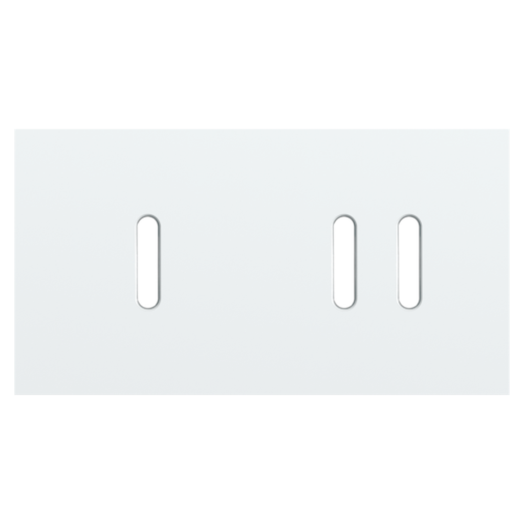 Plaque double interrupteur + double allumage - Rocker White - Niko