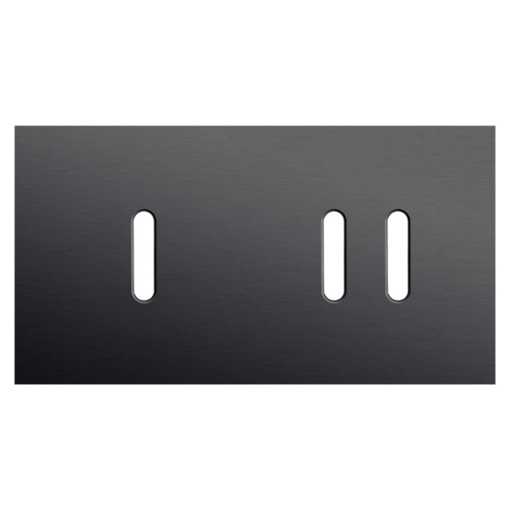 [NIK224-56803] Plaque double interrupteur + double allumage - Rocker Black - Niko
