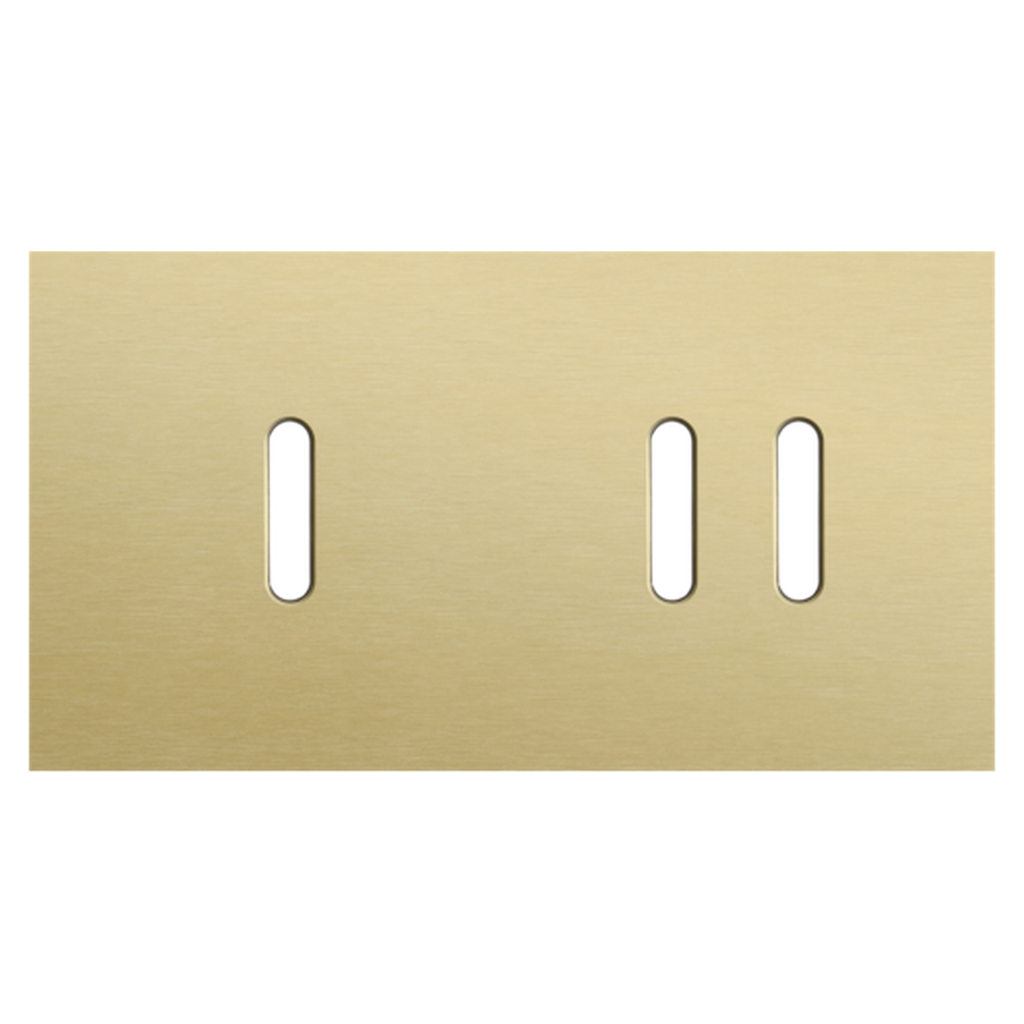 [NIK227-56803] Plaque double interrupteur + double allumage - Rocker Gold - Niko