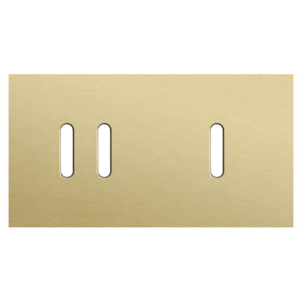 [NIK227-56804] Plaque double double allumage + interrupteur - Rocker Gold - Niko