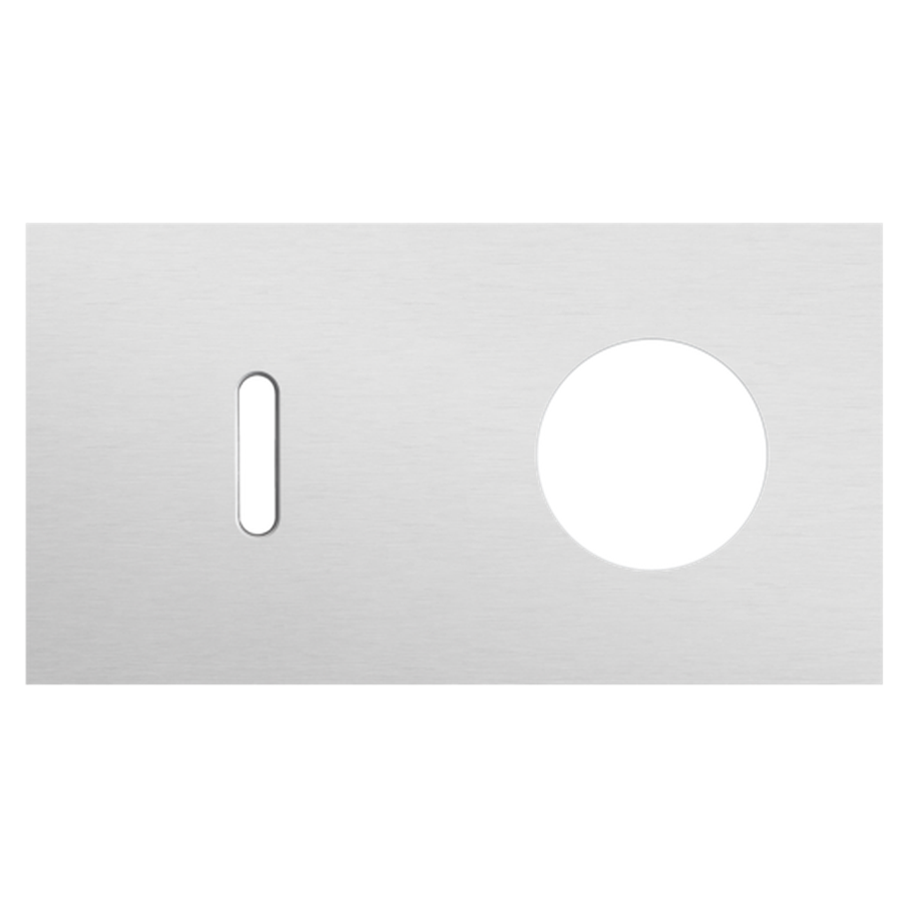 Plaque double interrupteur + prise - Rocker Grey - Niko