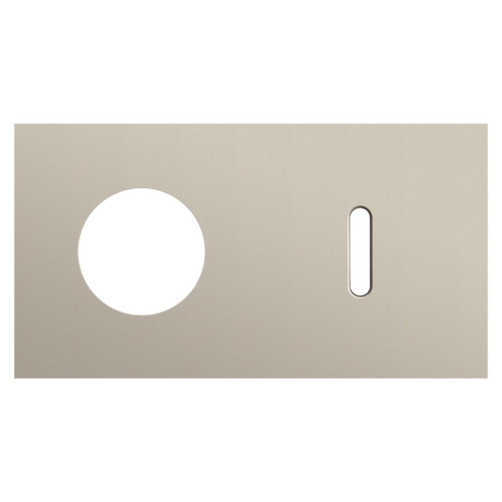 Plaque double prise + interrupteur - Rocker Champagne - Niko
